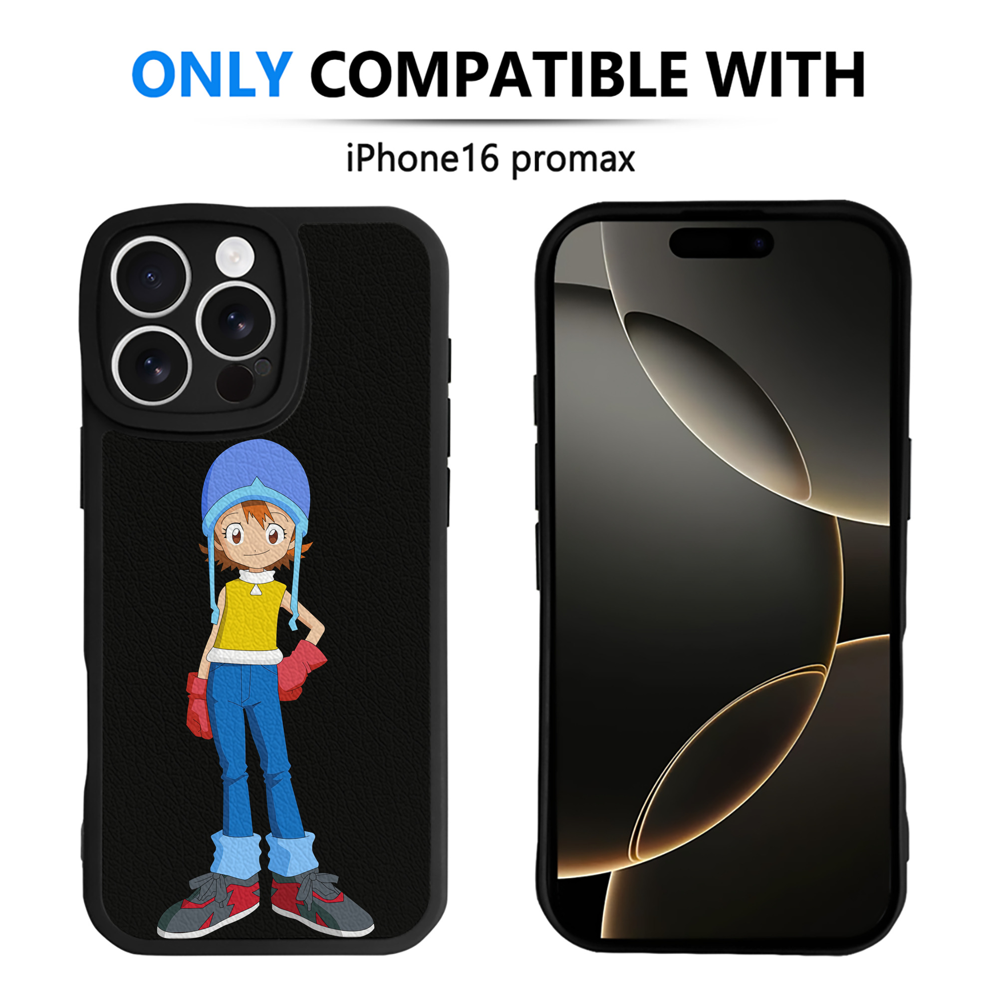 （画像用） Digimon デジタルモンスター/デジモン 【iPhone 16シリーズ対応】シリコンスマホケース（レザー調） 材質：シリコン